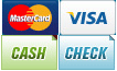 We Proudly Accept Mastercard, Visa, Cash and Checks